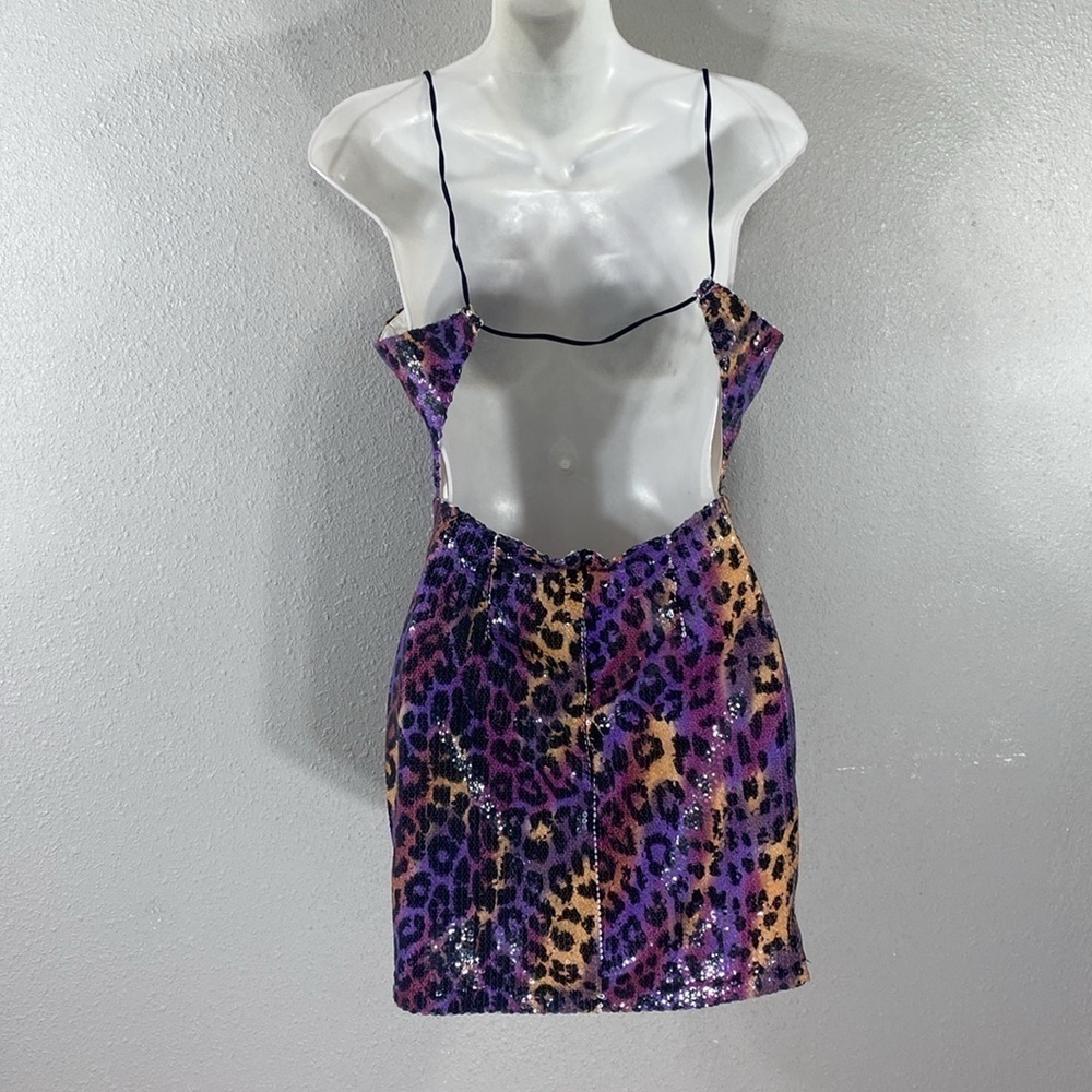 Superdown Elena Multicolor Sequin Bodycon Mini Dress Small S D26 - Picture 9 of 12